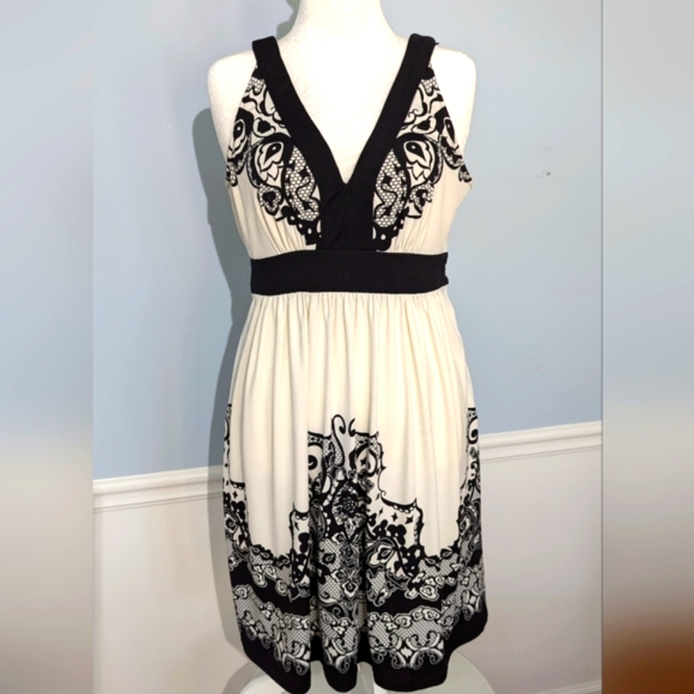 Black and White/Ivory Dress, Large